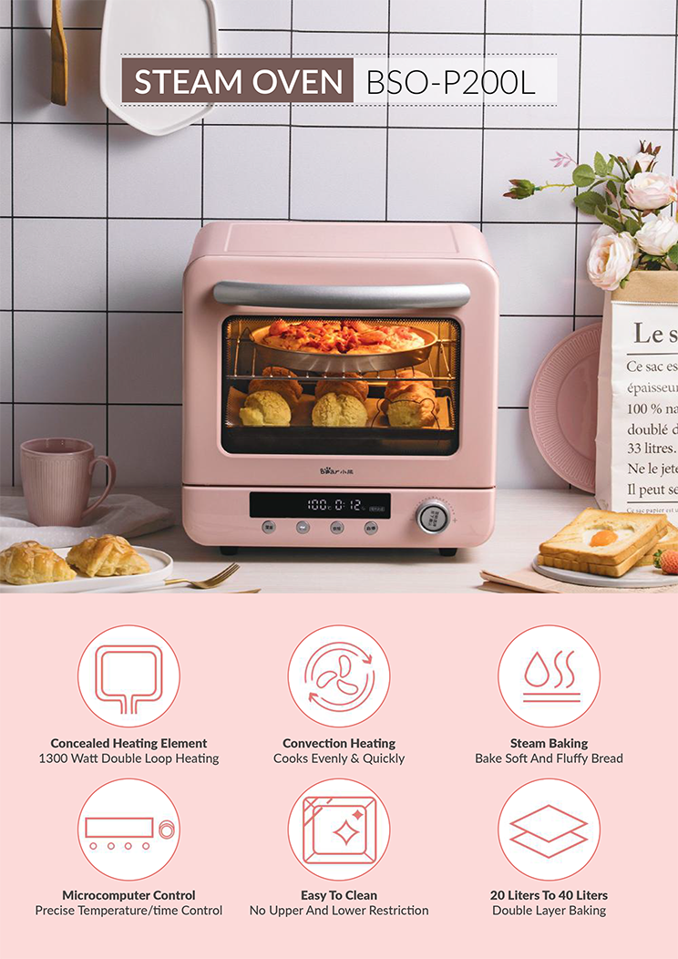 Bear Digital Control Air fryer Oven 20L Catalog Bear Malaysia